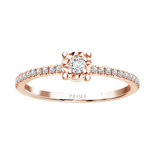 PRIMA Nhẫn Vàng 18K kết hợp Kim Cương