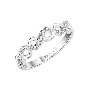 PRIMA Nhẫn Vàng 18K kết hợp Kim Cương - BST Infinity