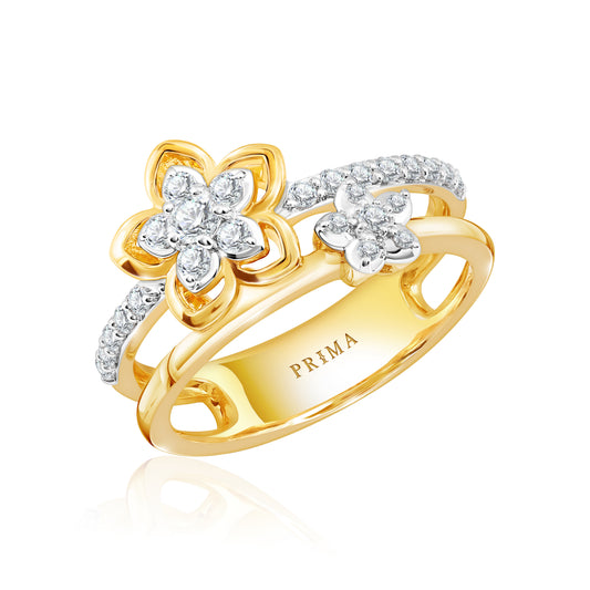 PRIMA Nhẫn Vàng 18K kết hợp Kim Cương - BST Suphannika Diamond
