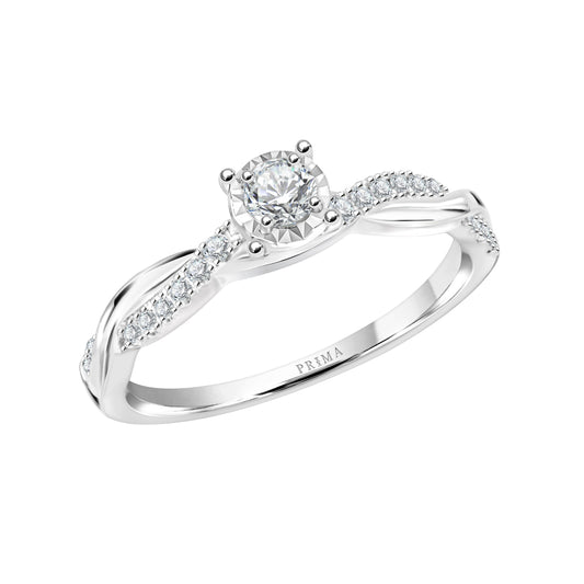 PRIMA Nhẫn Vàng 18K kết hợp Kim Cương