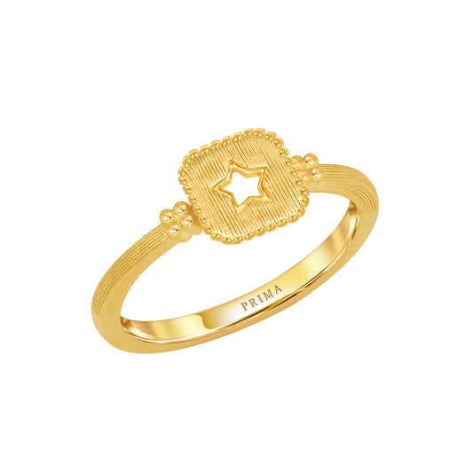 PRIMA Nhẫn Vàng 24K kiểu dáng Ngôi sao - BST Geometry