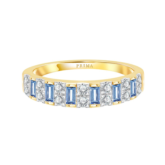 PRIMA Nhẫn Vàng 9K kết hợp Đá Màu Blue Topaz- BST Color Pop Confetti