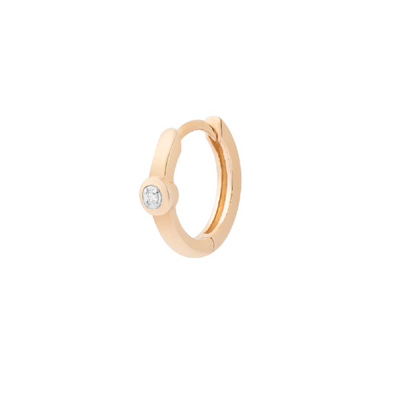 PRIMA 9K Gold Diamond Circle Earrings Jolly Huggie Collection (1pcs)