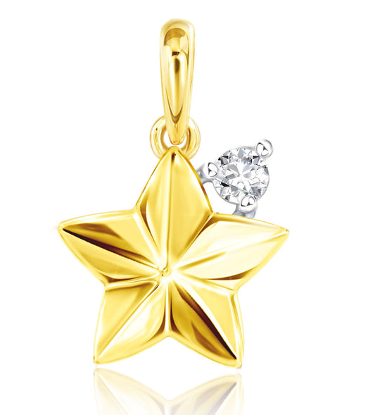 PRIMA Mặt dây chuyền Vàng 9K kết hợp Kim Cương kiểu dáng Ngôi Sao Nhỏ - BST Little Star ( 1 chiếc)