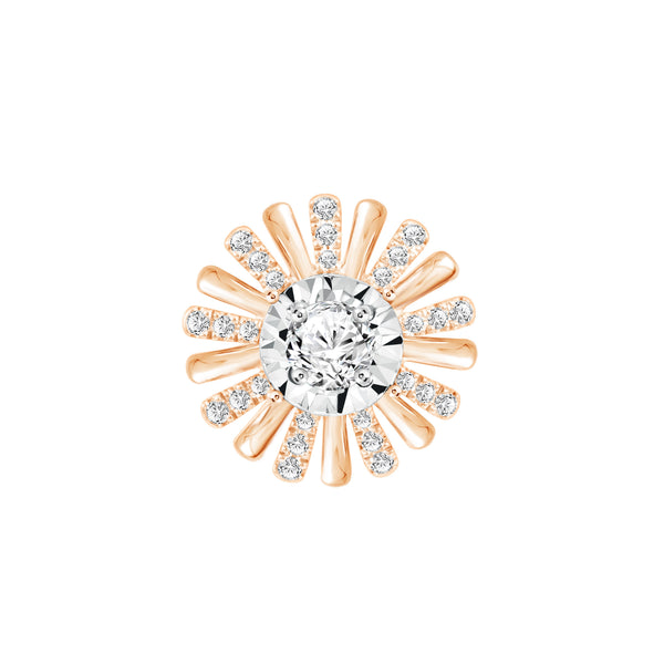 PRIMA Mặt dây chuyền Vàng 9K kết hợp Kim Cương - BST Daisy Diamond