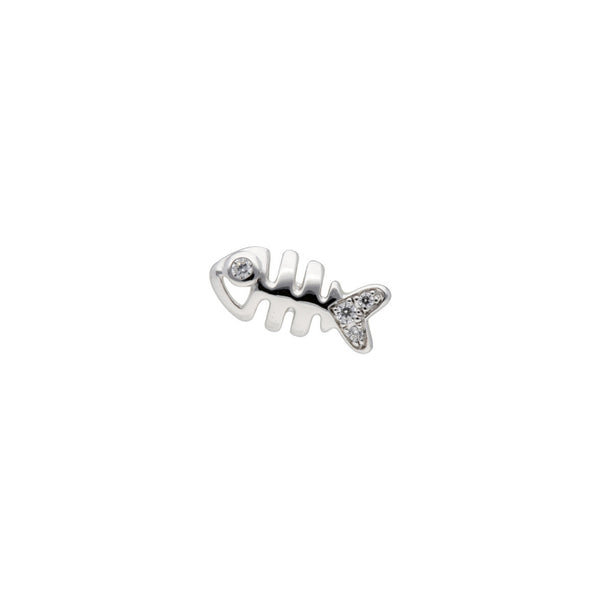 PRIMA Hoa tai Vàng 18K kết hợp Kim Cương kiểu dáng Xương Cá- BST Mono chic ( 1 chiếc)
