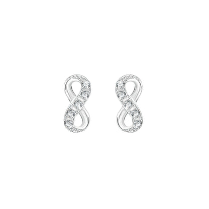 PRIMA Hoa tai Vàng 18K kết hợp Kim Cương - BST Infinity