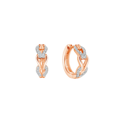 PRIMA Hoa tai Vàng 18K kết hợp Kim Cương - BST Infinity
