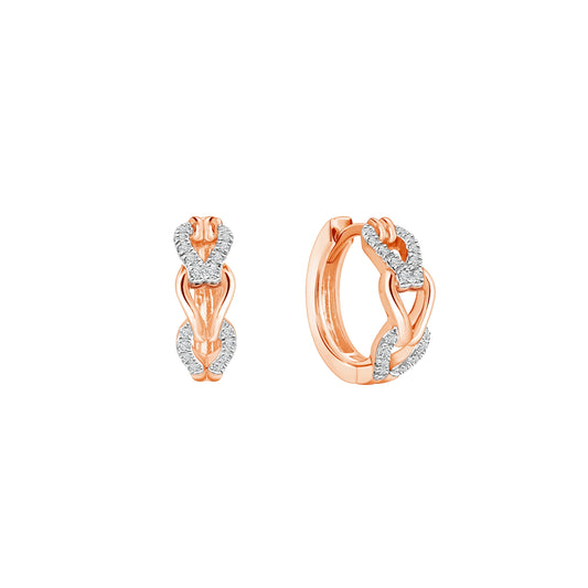PRIMA Hoa tai Vàng 18K kết hợp Kim Cương - BST Infinity