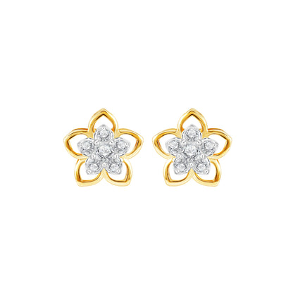PRIMA Hoa tai Vàng 18K kết hợp Kim Cương - BST Suphannika Diamond