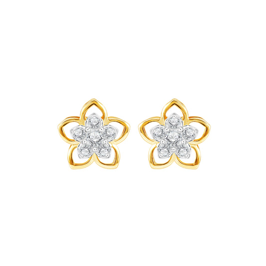 PRIMA Hoa tai Vàng 18K kết hợp Kim Cương - BST Suphannika Diamond