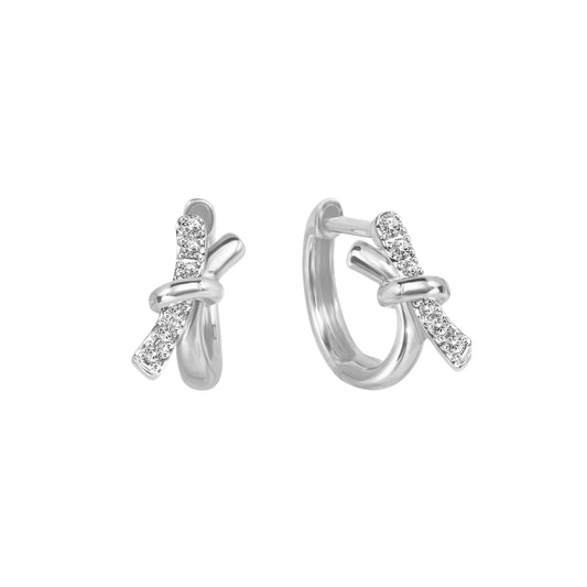 PRIMA Hoa tai Vàng 18K kết hợp Kim Cương - BST Knot