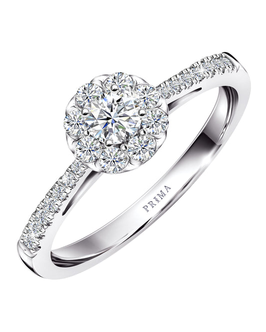 PRIMA Nhẫn Vàng 18K kết hợp Kim Cương