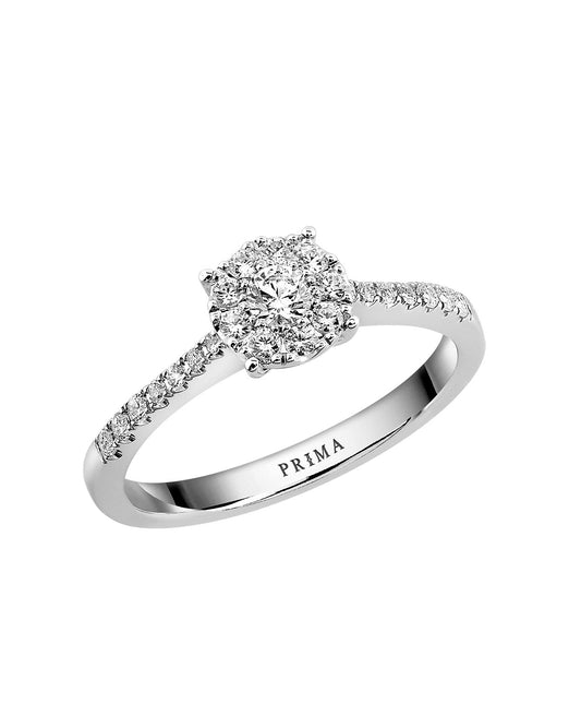 PRIMA Nhẫn Vàng 18K kết hợp Kim Cương