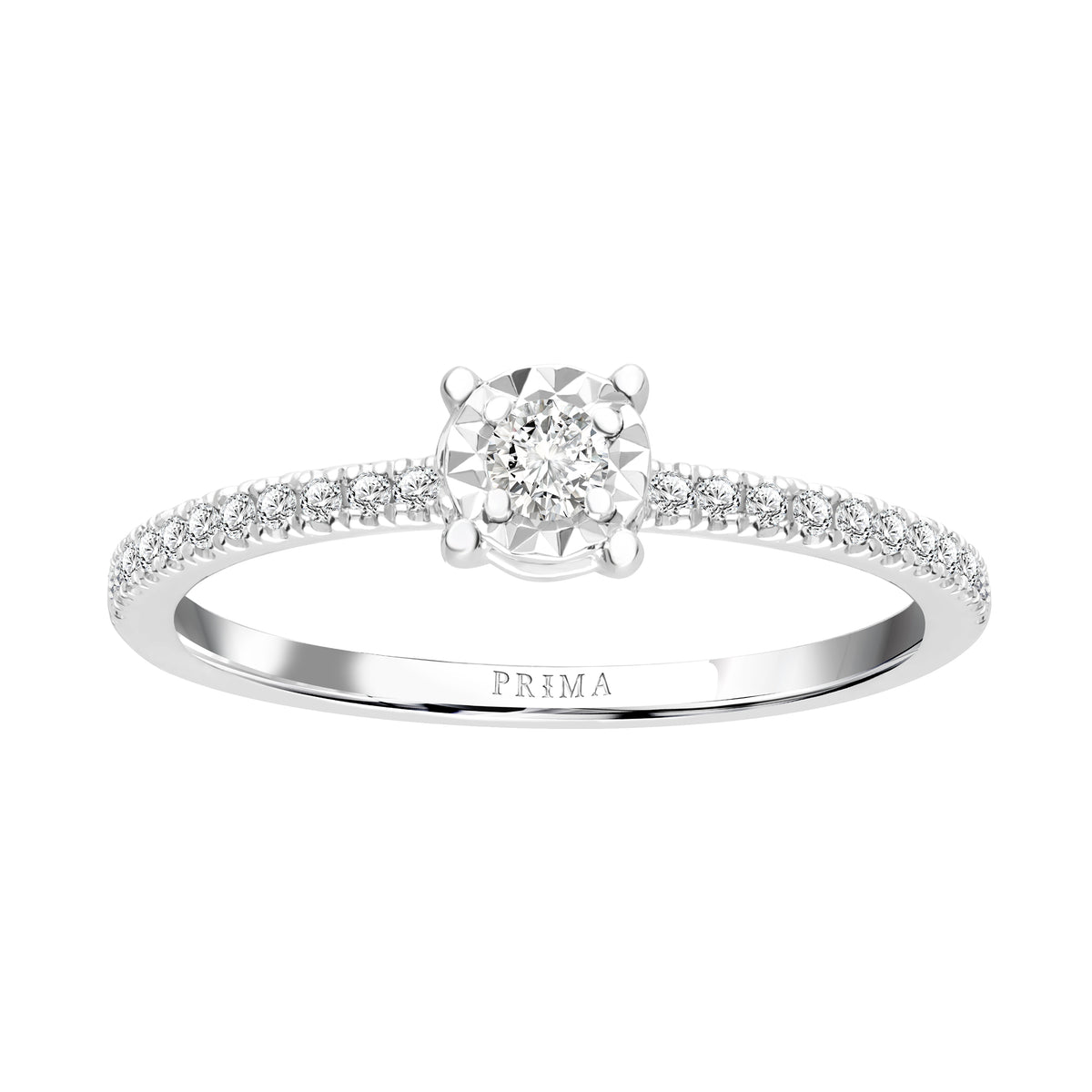 PRIMA Nhẫn Vàng 18K kết hợp Kim Cương