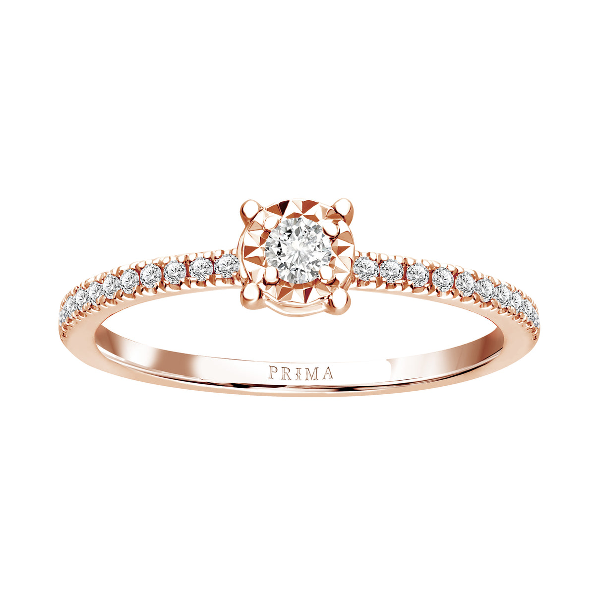 PRIMA Nhẫn Vàng 18K kết hợp Kim Cương