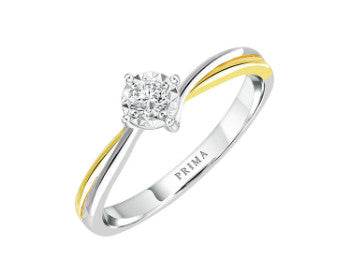 PRIMA Nhẫn Vàng 18K kết hợp Kim Cương