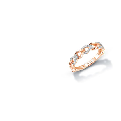 PRIMA Nhẫn Vàng 18K kết hợp Kim Cương - BST Infinity