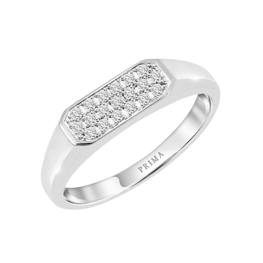 PRIMA Nhẫn Vàng 18K kết hợp Kim Cương dành cho nam
