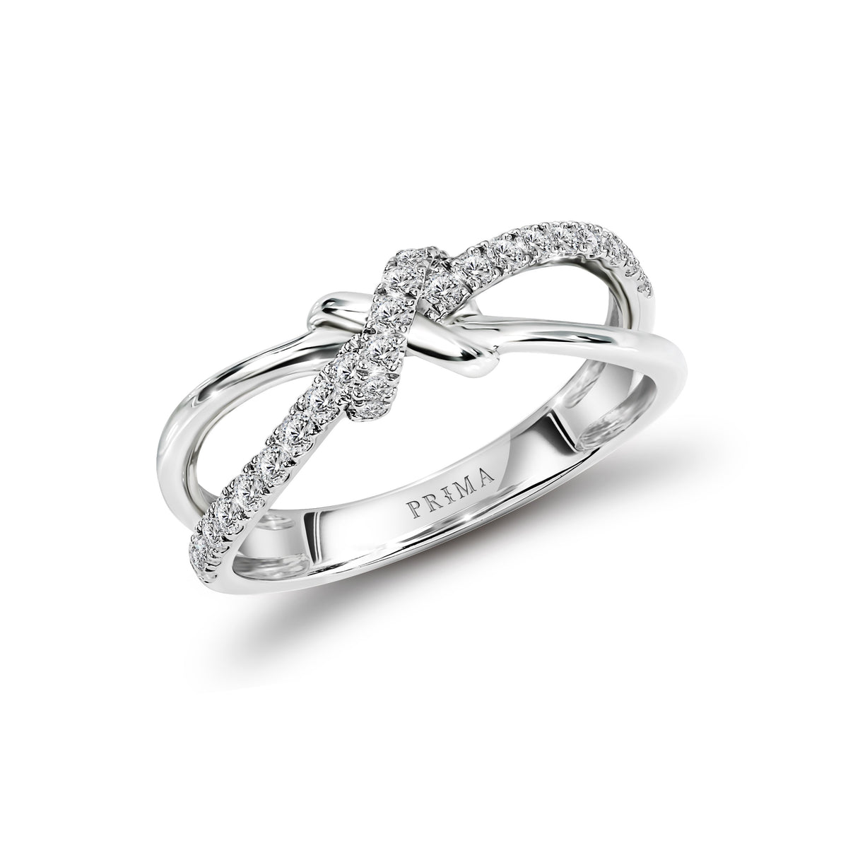 PRIMA Nhẫn Vàng 18K kết hợp Kim Cương - BST Knot