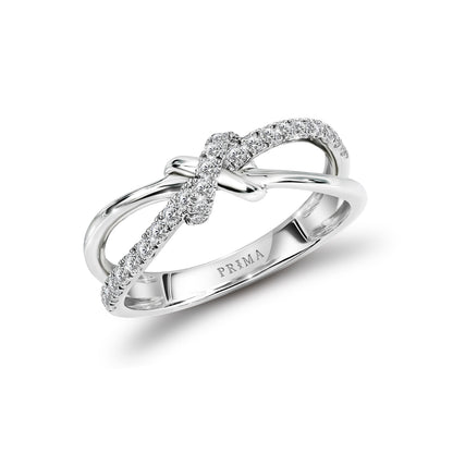 PRIMA Nhẫn Vàng 18K kết hợp Kim Cương - BST Knot