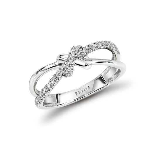 PRIMA Nhẫn Vàng 18K kết hợp Kim Cương - BST Knot