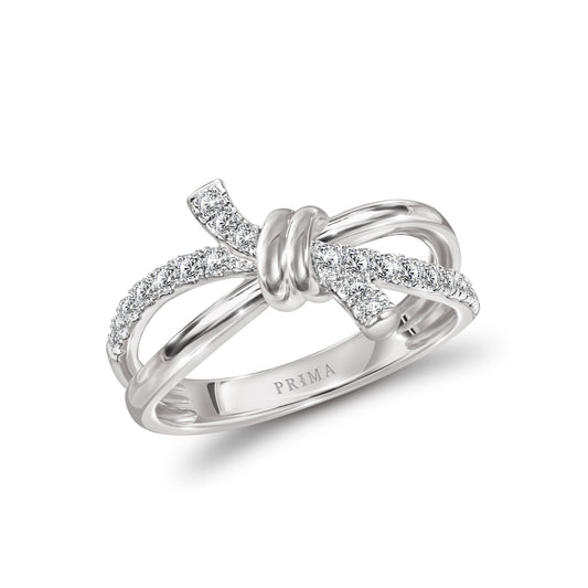 PRIMA Nhẫn Vàng 18K kết hợp Kim Cương - BST Knot