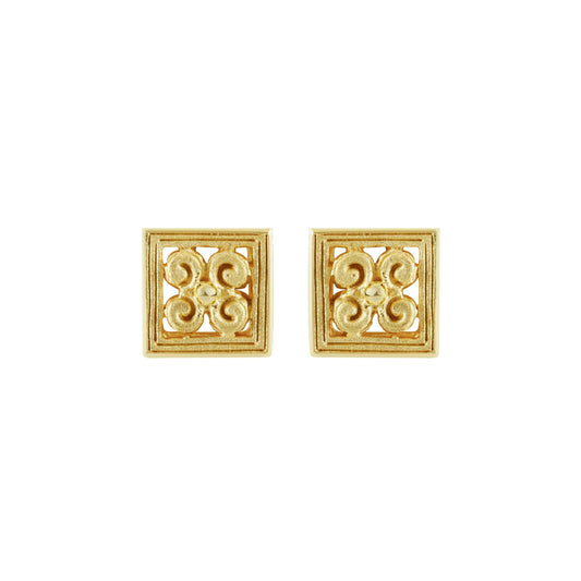 PRIMA 24K Gold Earrings Spiral Motif Happy and Glory Collection
