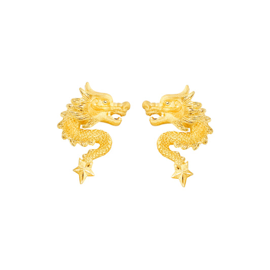 PRIMA 24K Gold Earrings Dragon Collection
