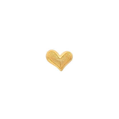 PRIMA 24K Gold Earring - Heart Mono chic Collection (1 pcs)