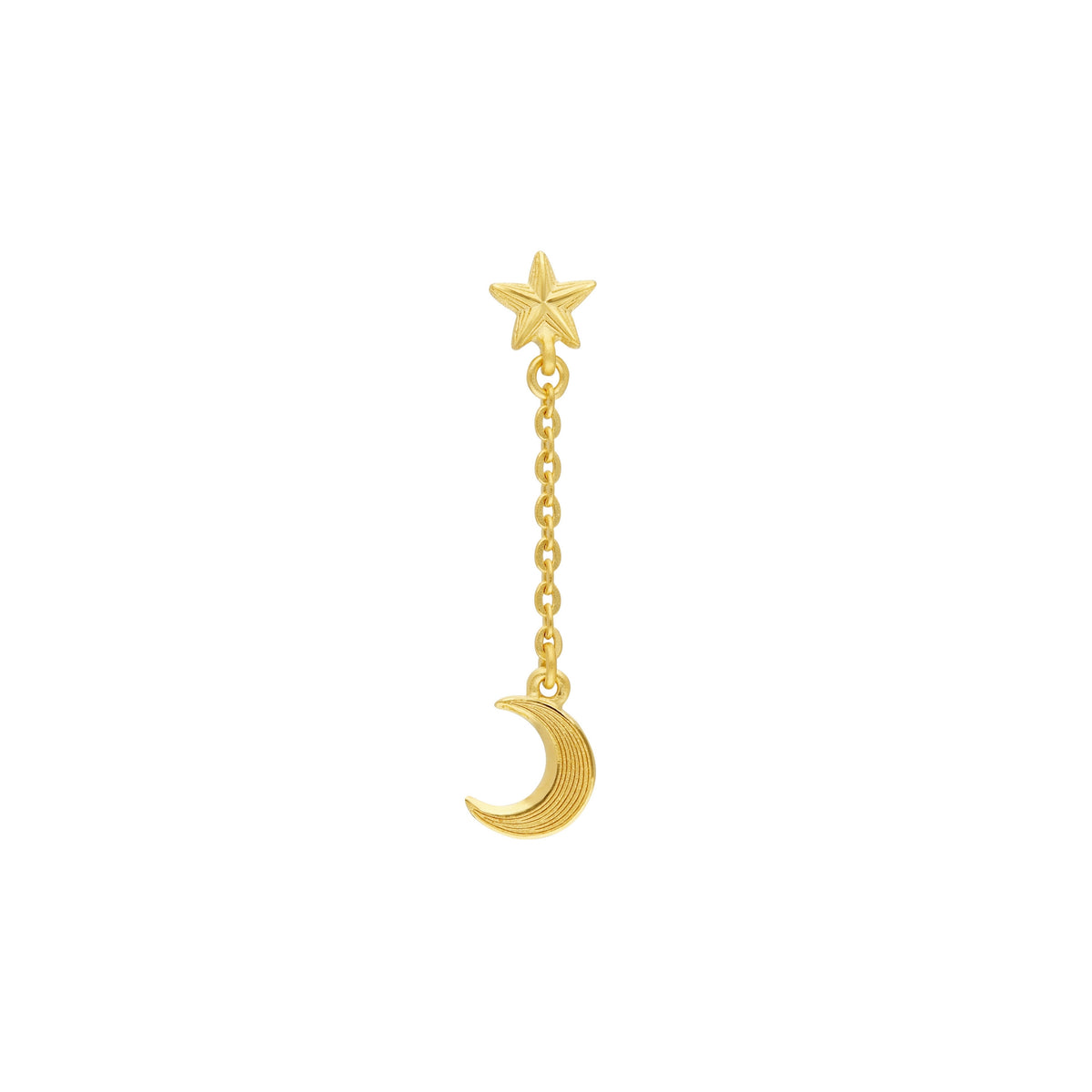 PRIMA 24K Gold Earring Star&Moon Mono Chic Collection (1 pcs)