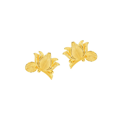 PRIMA 24K Gold Earrings - Royal Lotus Collection