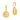 PRIMA 24K Gold Earrings "Lu" Symbol Happy and Glory Collection