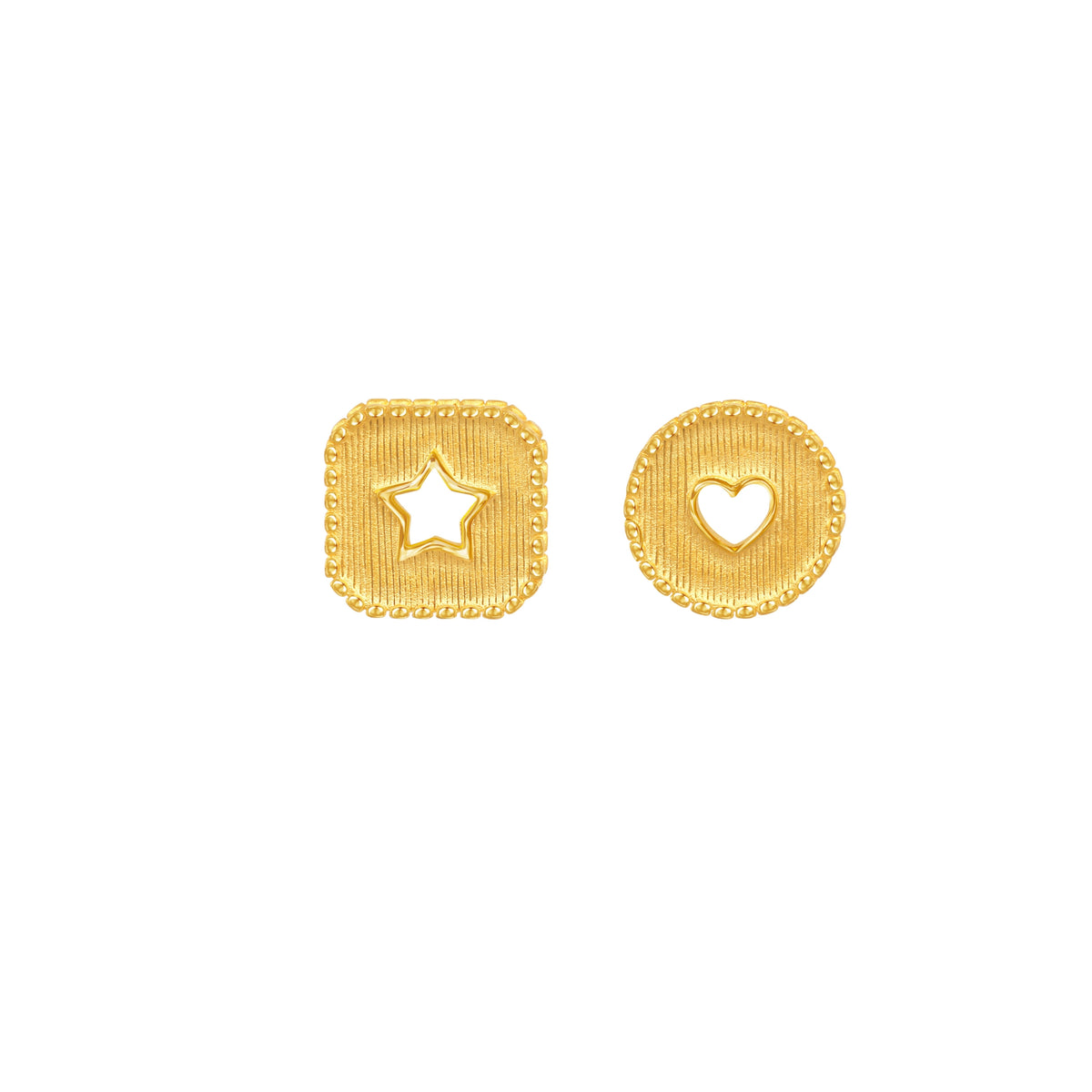 PRIMA 24K Gold Earrings - Geometry Collection