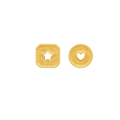 PRIMA 24K Gold Earrings - Geometry Collection