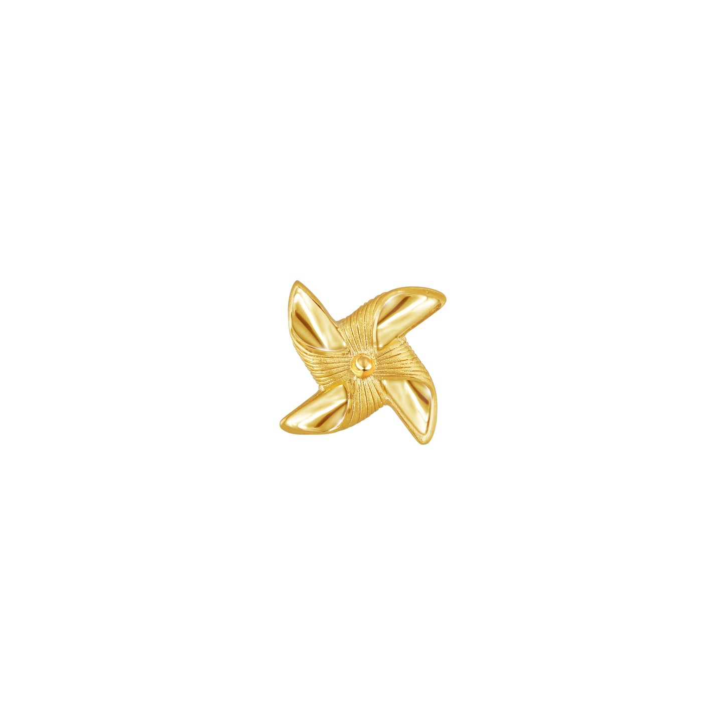 PRIMA 24K Gold Earring - Pinwheel Mono chic Collection (1 pcs)