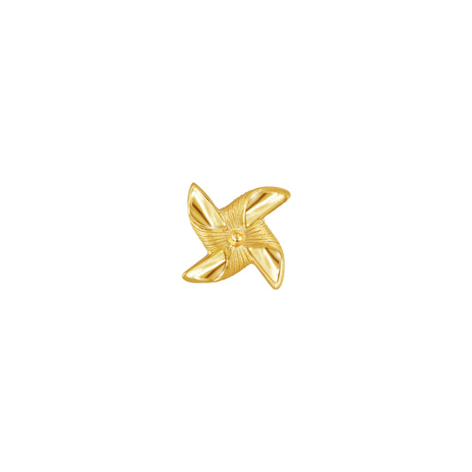 PRIMA Hoa tai Vàng 24K kiểu dáng Chong Chóng - BST Mono chic ( 1 chiếc)