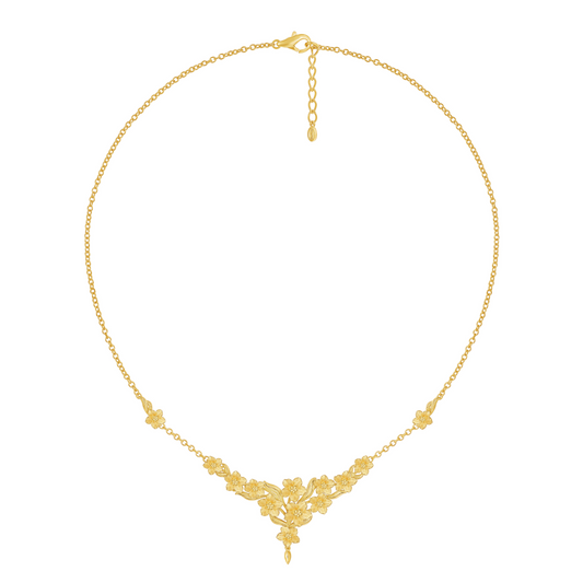 PRIMA Vòng cổ Vàng 24K kiểu dáng dài Hoa Lưu Ly - BST Forget Me Not