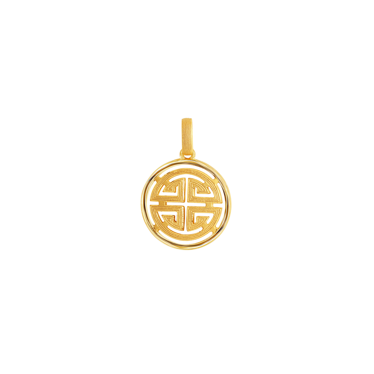 PRIMA 24K Gold Pendant "Lu" Symbol Happy and Glory Collection