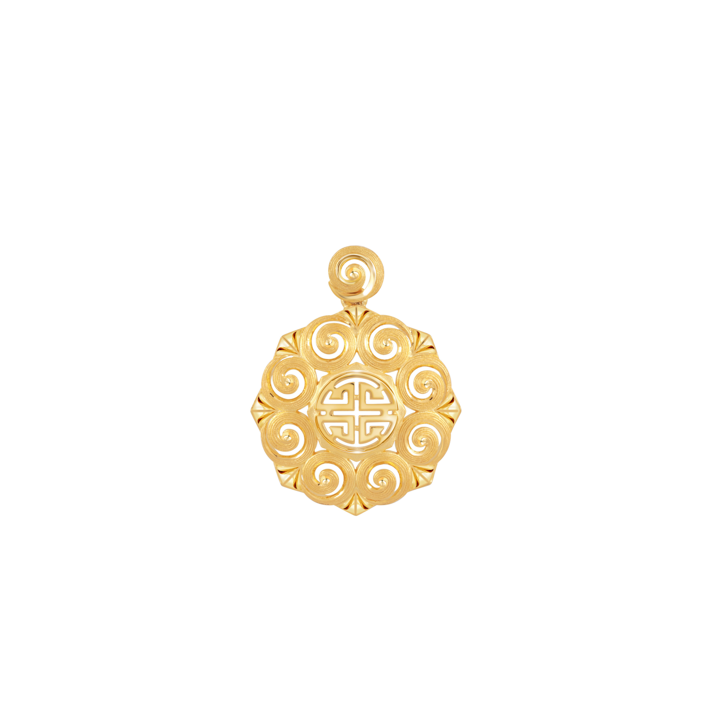 PRIMA 24K Gold Pendant "Lu" Symbol & Thai Numeral One Happy and Glory Collection