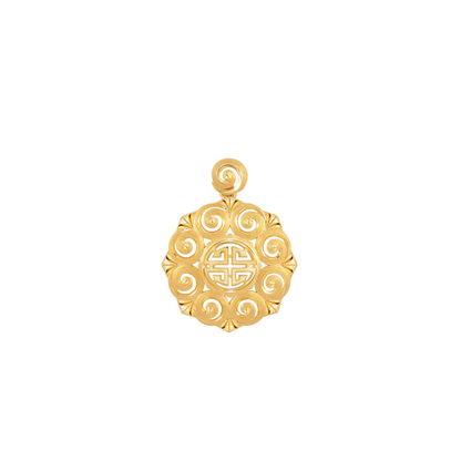 PRIMA 24K Gold Pendant "Lu" Symbol & Thai Numeral One Happy and Glory Collection
