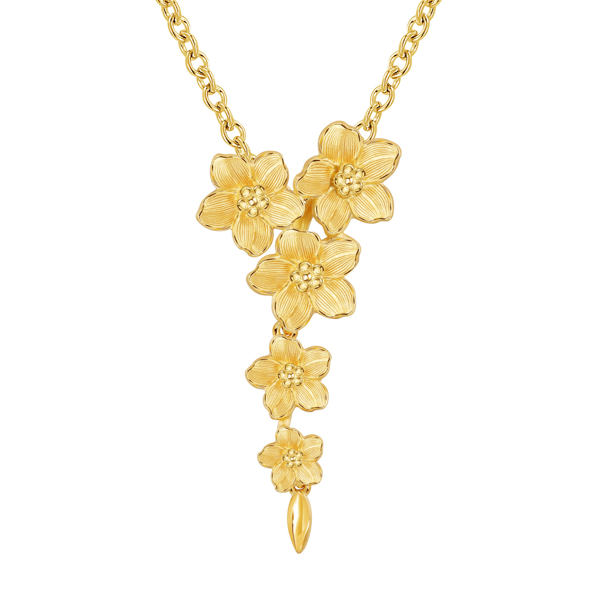 PRIMA Mặt dây chuyền Vàng 24K kiểu dáng Hoa Lưu Ly - BST Forget Me Not