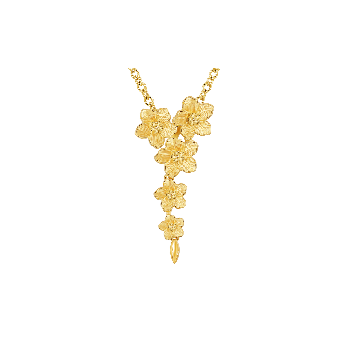 PRIMA Mặt dây chuyền Vàng 24K kiểu dáng Hoa Lưu Ly - BST Forget Me Not