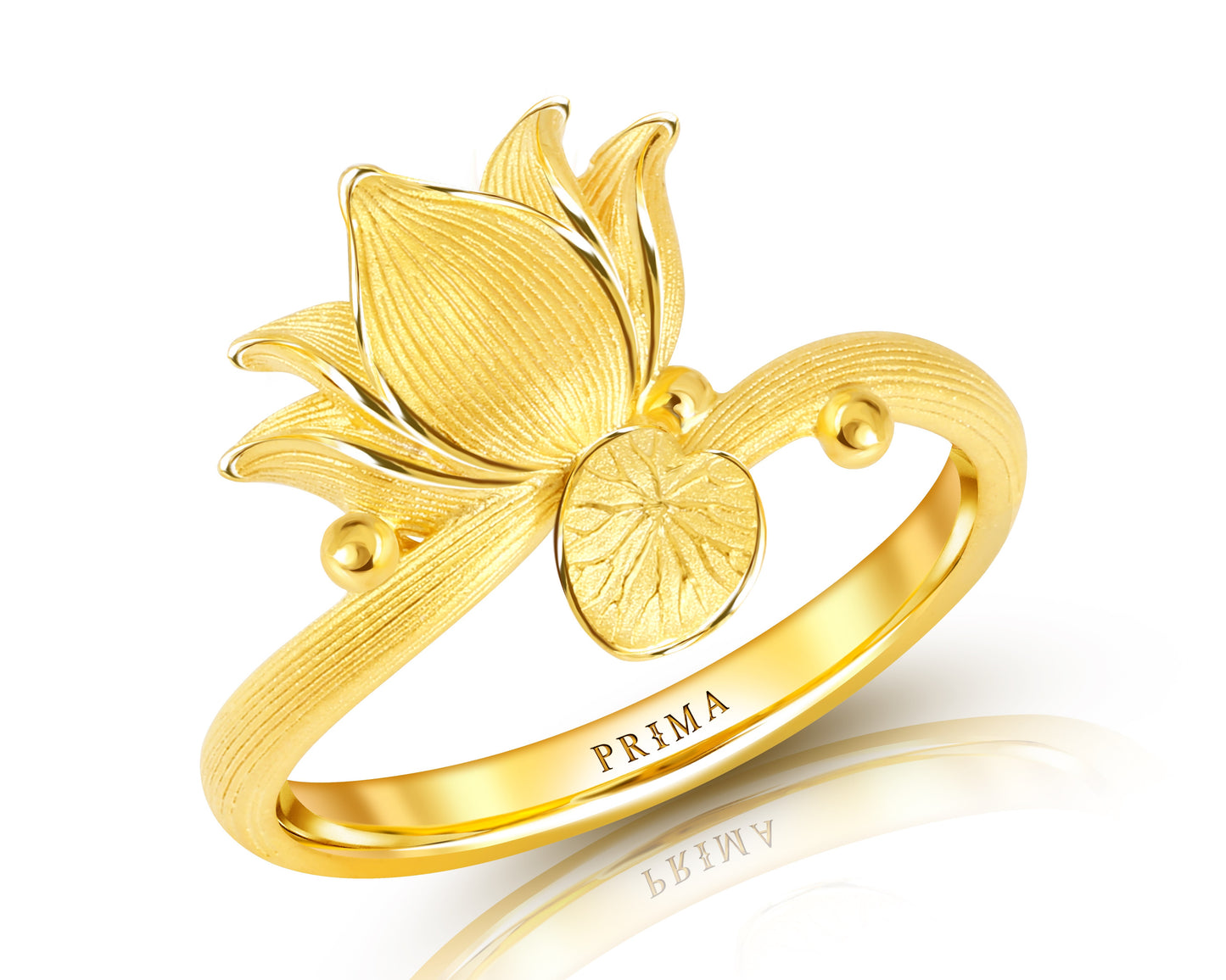 PRIMA 24K Gold Ring - Royal Lotus Collection