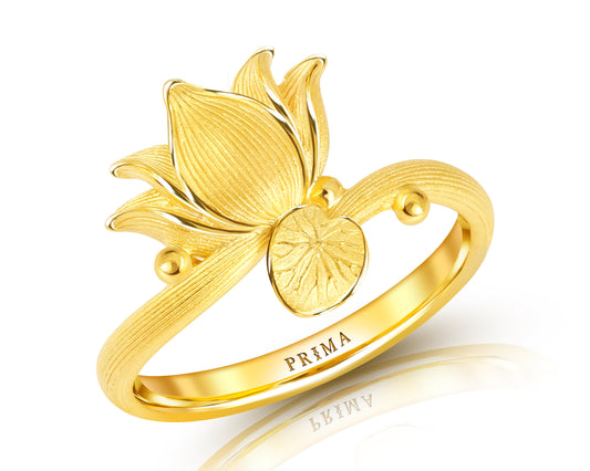 PRIMA 24K Gold Ring - Royal Lotus Collection