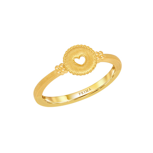 PRIMA Nhẫn Vàng 24K kiểu dáng Trái tim - BST Geometry