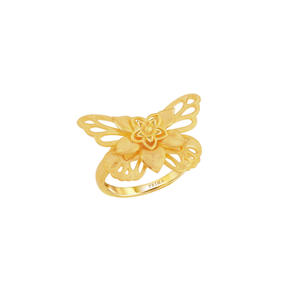 PRIMA 24K Gold Ring - Butterfly Concerto Collection