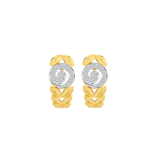 PRIMA 24K Gold Diamond Earrings - Siam Panarai Collection