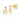 PRIMA 9K Gold Gemstones Earrings Serpent Collection