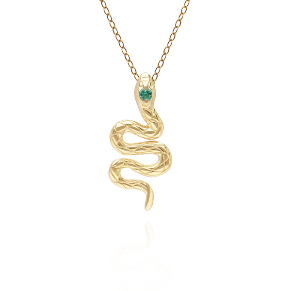 PRIMA Mặt dây chuyền Vàng 9K kết hợp Đá Màu - BST Serpent
